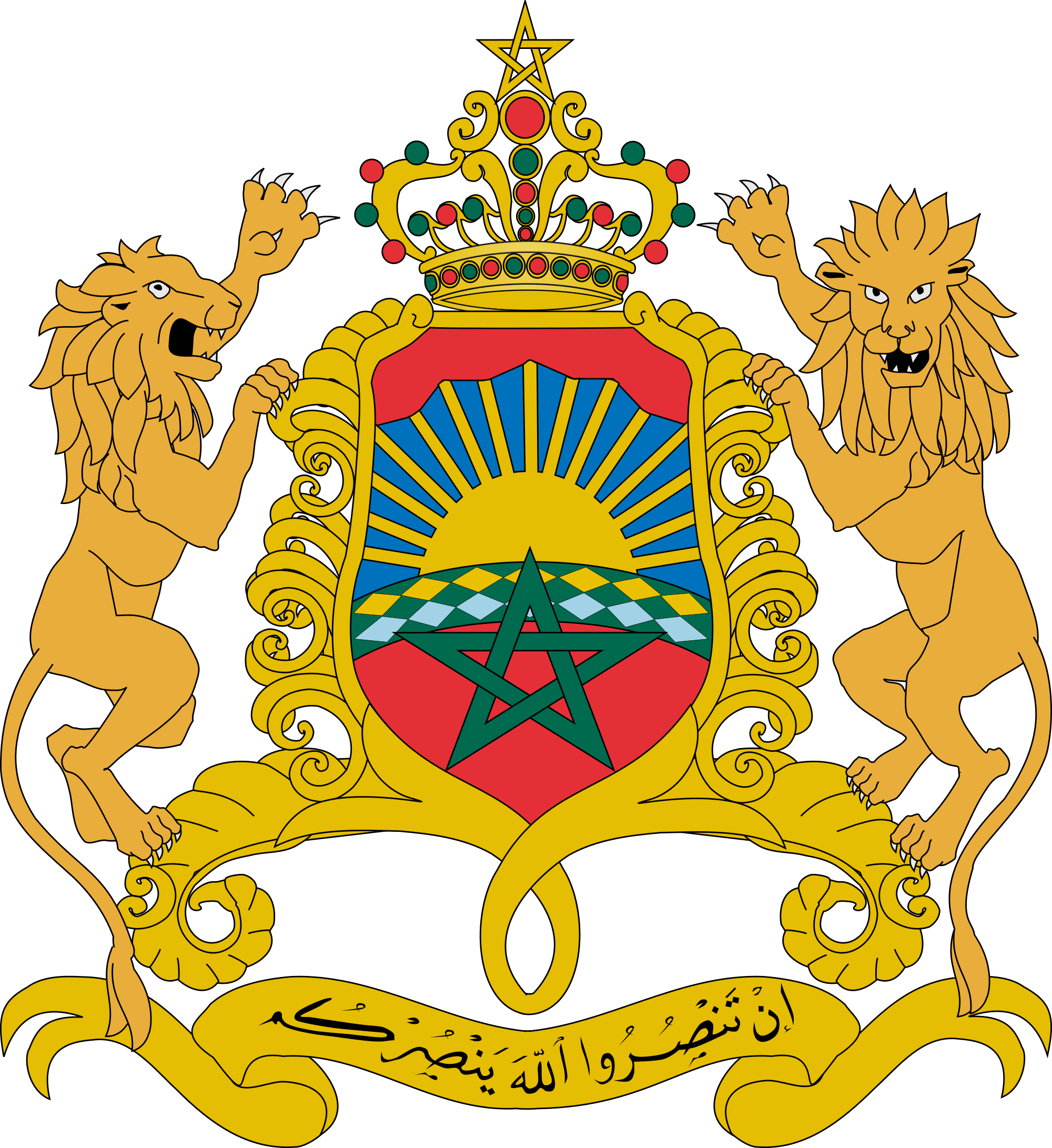 Coat of arms of Morocco - Gen IPTV Subscription Economical IPTV Service in Morocco